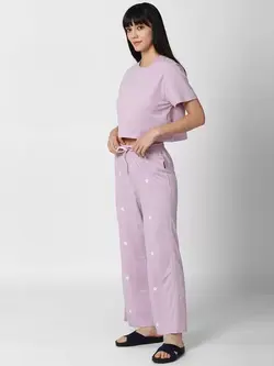 بلوز شلوار بنفش رنگ فوراور