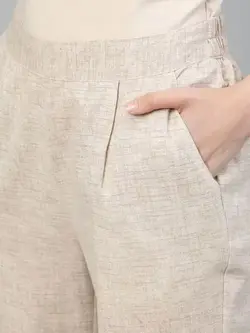 بلوز شلوار رنگ بژ جیپور