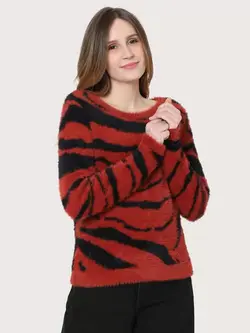 بافت قرمز مشکی پلنگی ورومودا