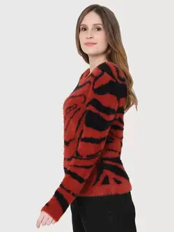 بافت قرمز مشکی پلنگی ورومودا