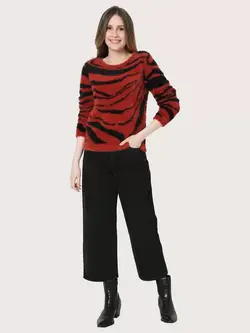 بافت قرمز مشکی پلنگی ورومودا