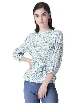 بلوز سفید رنگ گل دار فاب آلِی