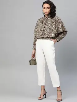 بلوز مشکی رنگ گلدار مِلون