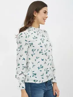 بلوز سفید رنگ گلدار هارپا