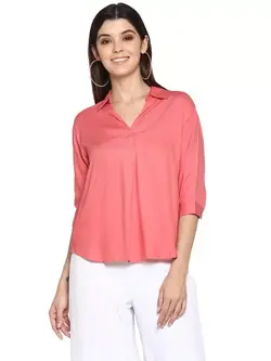 بلوز صورتی رنگ مودبای رد