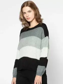 بافت راه راه خاکستری مشکی اُنلی