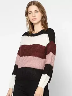 بافت راه راه خاکستری مشکی اُنلی