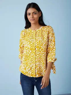 بلوز خردلی رنگ لُو