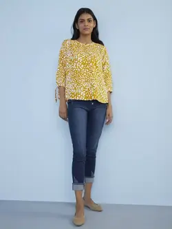 بلوز خردلی رنگ لُو