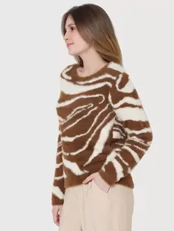 بافت قهوه ای رنگ طرح پلنگی ورومودا