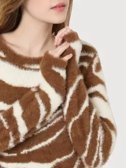 بافت قهوه ای رنگ طرح پلنگی ورومودا