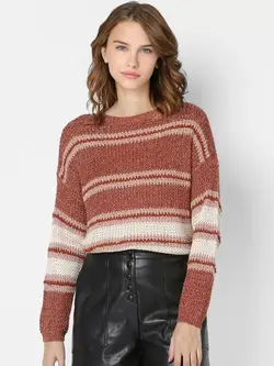 بافت قهوه ای رنگ راه راه اُنلی