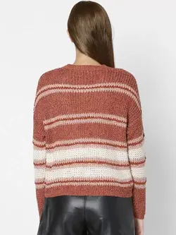 بافت قهوه ای رنگ راه راه اُنلی