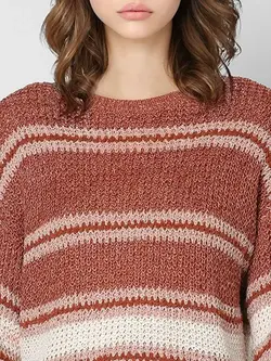 بافت قهوه ای رنگ راه راه اُنلی