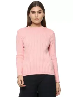 بافت صورتی رنگ یقه گرد ون هیوسن