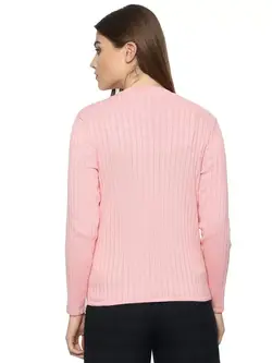 بافت صورتی رنگ یقه گرد ون هیوسن