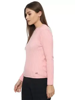 بافت صورتی رنگ یقه گرد ون هیوسن