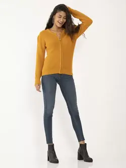 بافت زرد رنگ زیپ دار زینک لندن