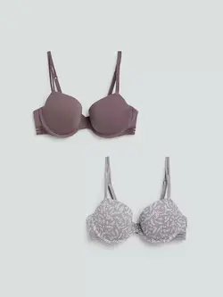 پک 2 تایی سوتین ارغوانی رنگ واندرلاو