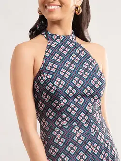 سرهمی طرحدار آبی صورتی توئنتی