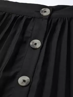 دامن مشکی رنگ زیر زانو ملون