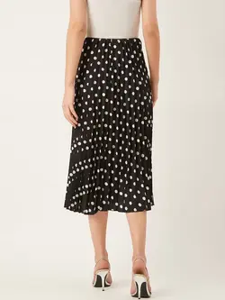 دامن مشکی رنگ خالخالی انوی