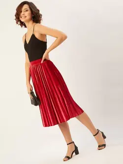 دامن قرمز رنگ انوی