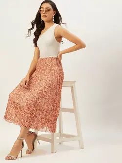 دامن طرح دار پیله دار انوی