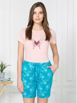 شلوارک آبی رنگ طرح دار ون هیوسن