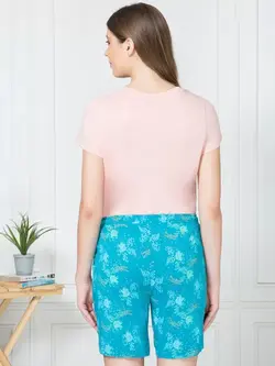 شلوارک آبی رنگ طرح دار ون هیوسن