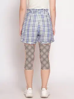 شلوارک آبی سفید رنگ چهارخونه زینک لندن