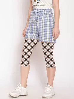 شلوارک آبی سفید رنگ چهارخونه زینک لندن