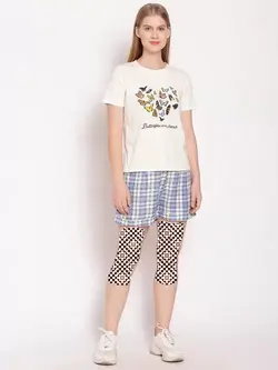 شلوارک آبی سفید رنگ چهارخونه زینک لندن