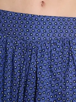 دامن طرح دار آبی رنگ سرا