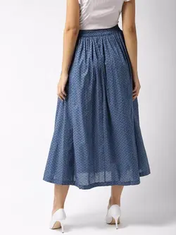 دامن طرح دار آبی رنگ سرا