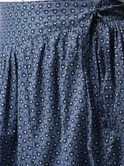 دامن طرح دار آبی رنگ سرا