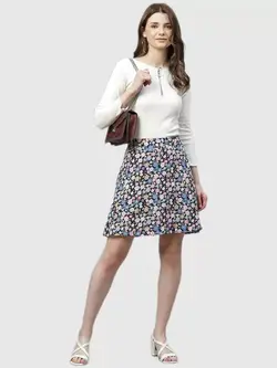 دامن چندرنگ گلدار آیانی