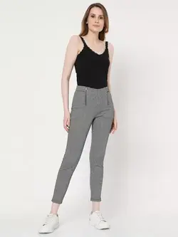 شلوار سیاه سفید طرحدار ورومودا