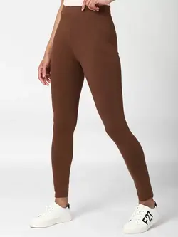 شلوار جذب قهوه ای رنگ فوراور