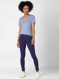 شلوار جذب سورمه ای رنگ فوراور