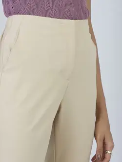 شلوار رنگ بژ چسب وردربه