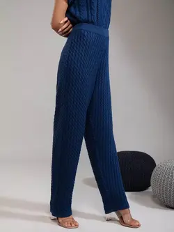 شلوار سورمه ای رنگ بافت توئنتی