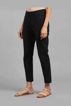 شلوار سورمه ای رنگ کشی دبلیو