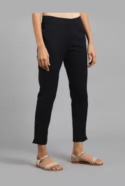 شلوار سورمه ای رنگ کشی دبلیو