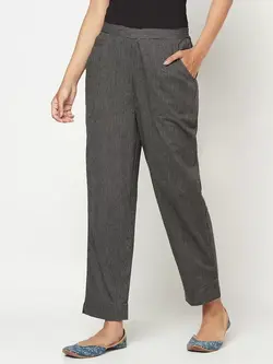 شلوار سیاه و سفید پنبه ای فاب ایندیا