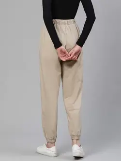 شلوار رنگ بژ کمر کش اُرکید