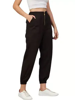 شلوار مشکی رنگ پنبه ای اُرکید