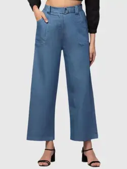 شلوار جین آبی رنگ پاچه گشاد ارچید