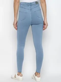 شلوار جین آبی رنگ فاق بلند آلن سولی