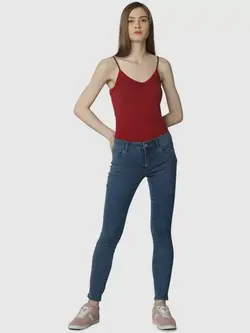 شلوار جین آبی رنگ پنبه ای ورومودا